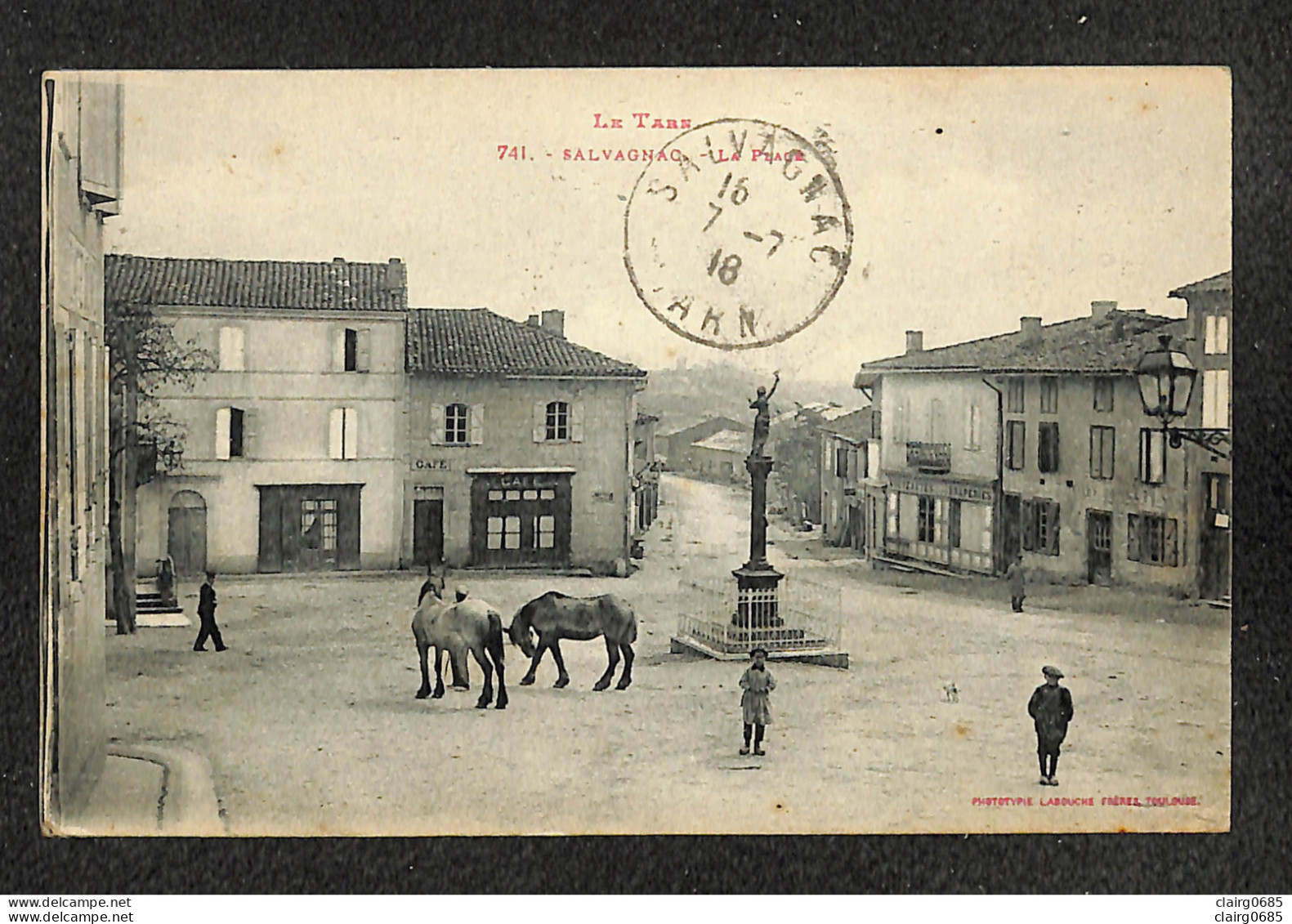 81 - SALVAGNAC - La Place - 1918 - Salvagnac