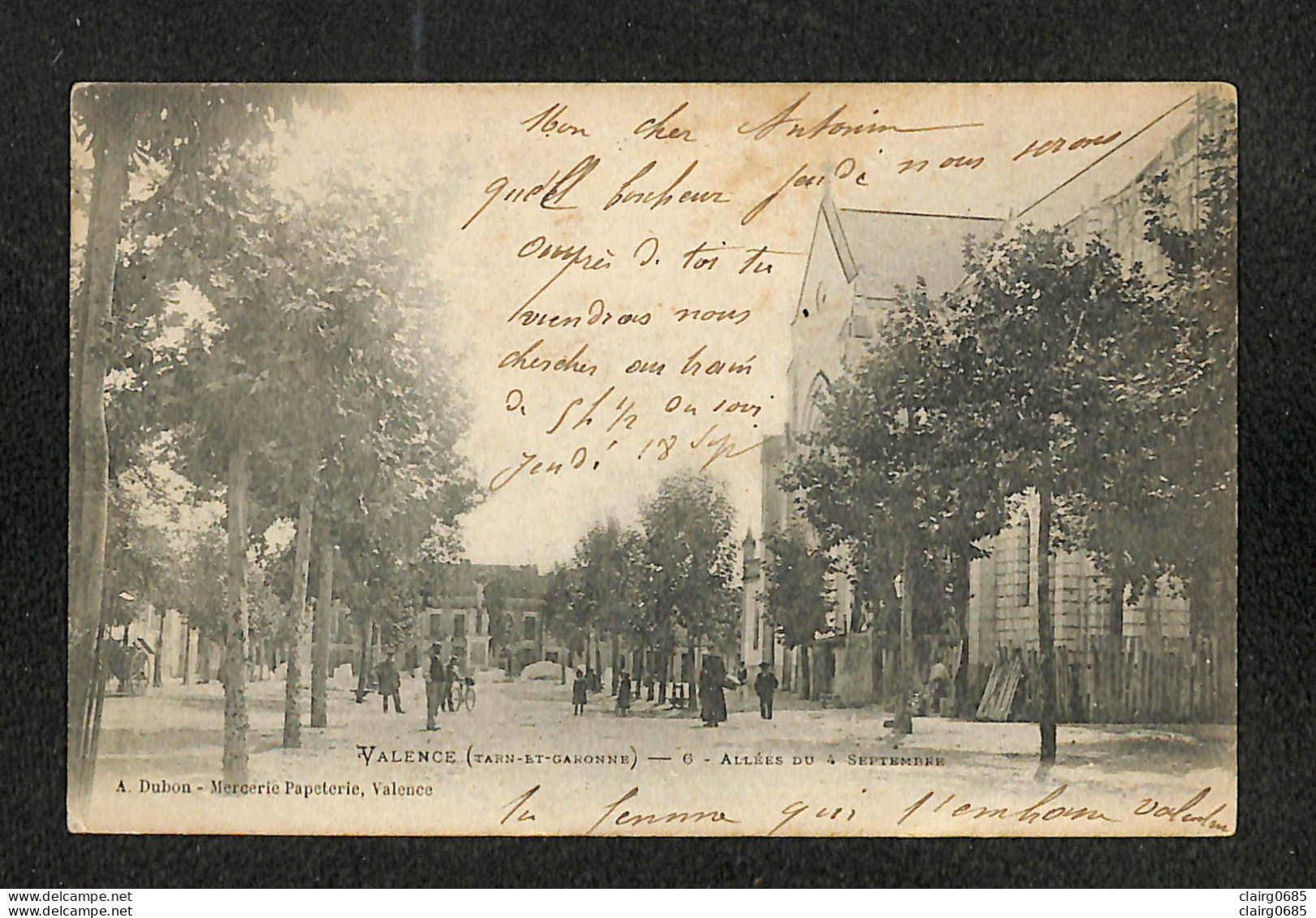 82 - VALENCE - Allées Du 4 Septembre - 1902 - Valence