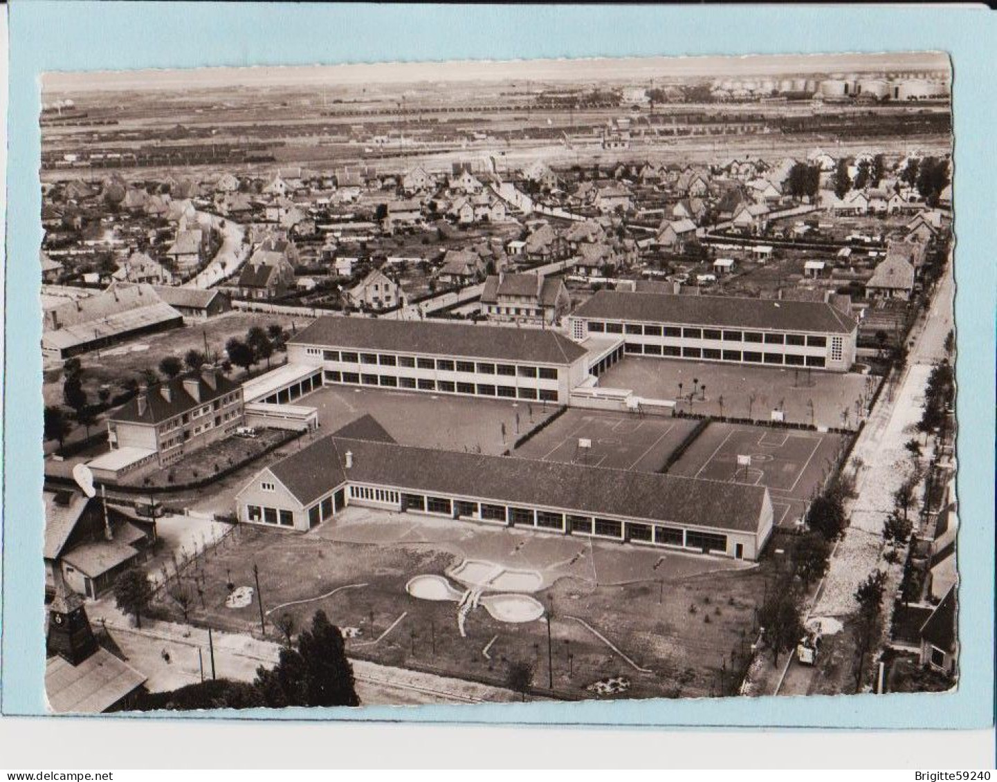 CPSM - 59 ST POL SUR MER - CITE DES CHEMINOTS - VUE AERIENNE - TOP N° 1022 - Saint Pol Sur Mer