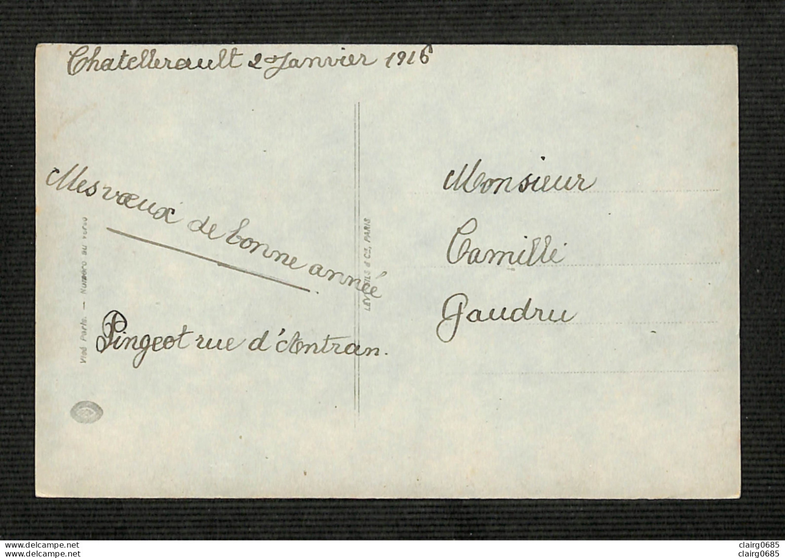 86 - CHATELLERAULT - Amitiés De Chatellerault - 1916 (peu Courante) - Chatellerault