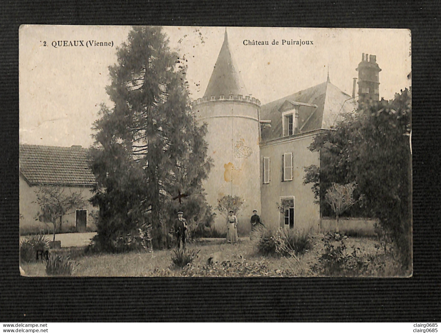 86 - QUEAUX - Château De Puirajoux - 1913 (peu Courante) - Sonstige & Ohne Zuordnung