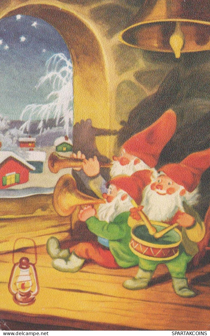 WEIHNACHTSMANN SANTA CLAUS Neujahr Weihnachten GNOME Vintage Ansichtskarte Postkarte CPSMPF #PKG423.A - Santa Claus