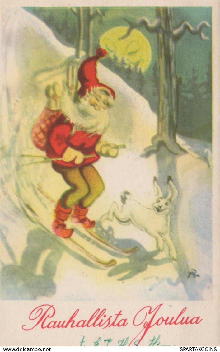 SANTA CLAUS Happy New Year Christmas Vintage Postcard CPSMPF #PKG309.A - Santa Claus