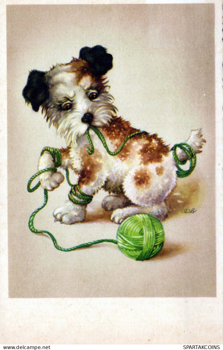 HUND Tier Vintage Ansichtskarte Postkarte CPA #PKE785.A - Chiens