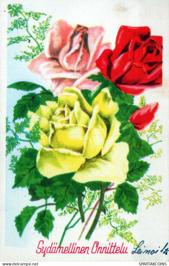 FLOWERS Vintage Ansichtskarte Postkarte CPA #PKE625.A - Fleurs