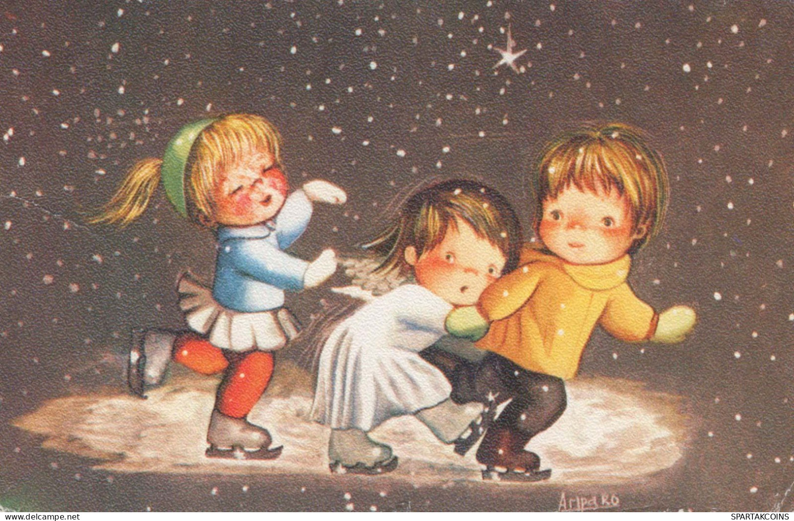 ÁNGEL Navidad Vintage Tarjeta Postal CPA #PKE127.A - Angeli