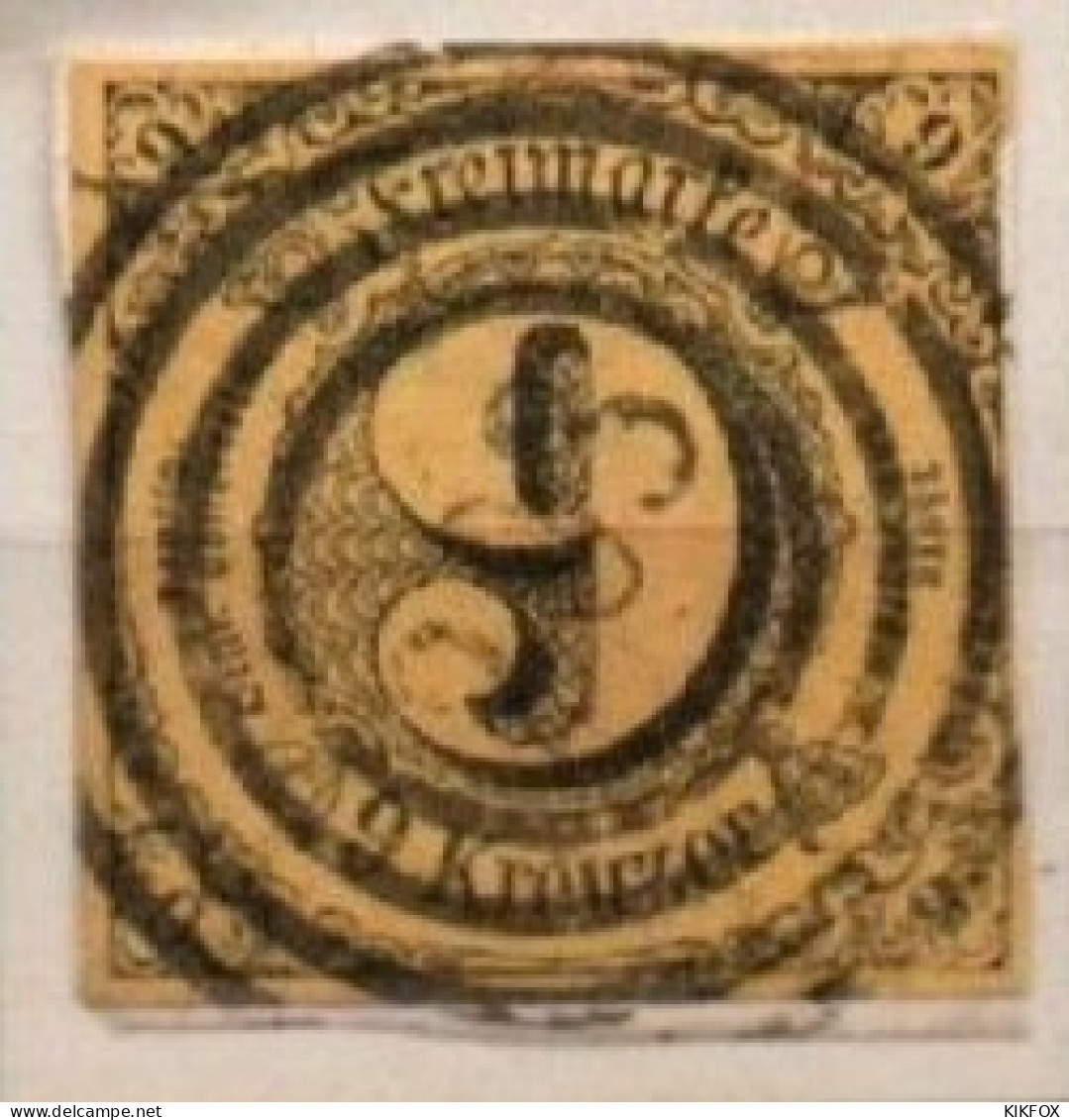 ALTDEUTSCHLAND , THURN UND TAXIS, 1852 - 1858, MI 10, 9 KREUZER, ZIFFER IM KREIS, GESTEMPELT, OBLITERE - Afgestempeld