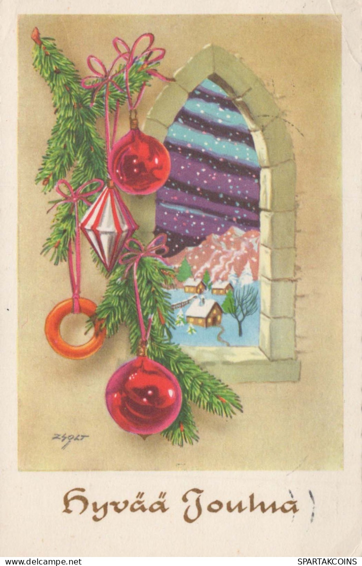 Bonne Année Noël Vintage Carte Postale CPSMPF #PKD488.A - Neujahr