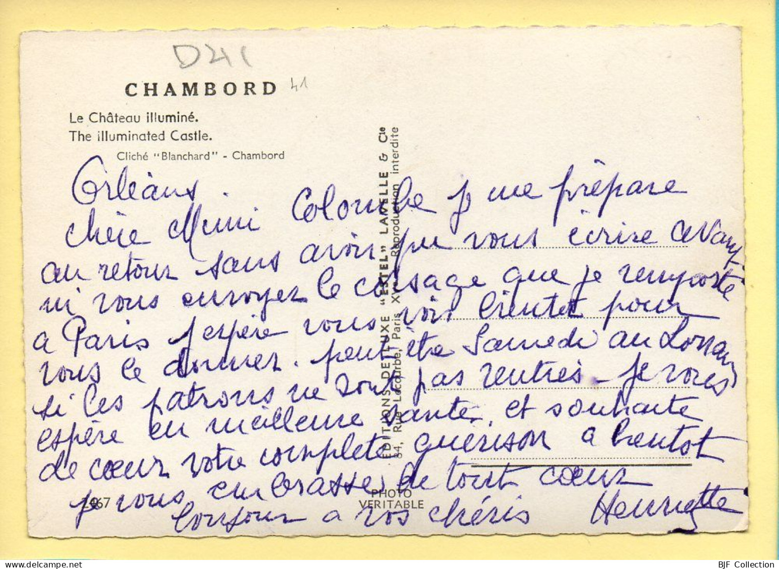 41. CHAMBORD – Le Château Illuminé / CPSM (voir Scan Recto/verso) - Chambord