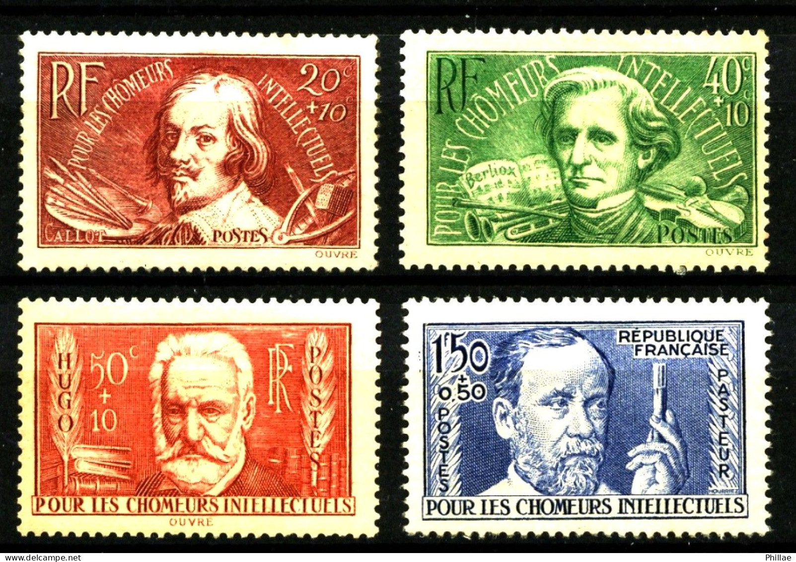 330 / 333 - Chomeurs Intellectuels - Complet 4 Valeurs - Neufs N** - TB - Unused Stamps