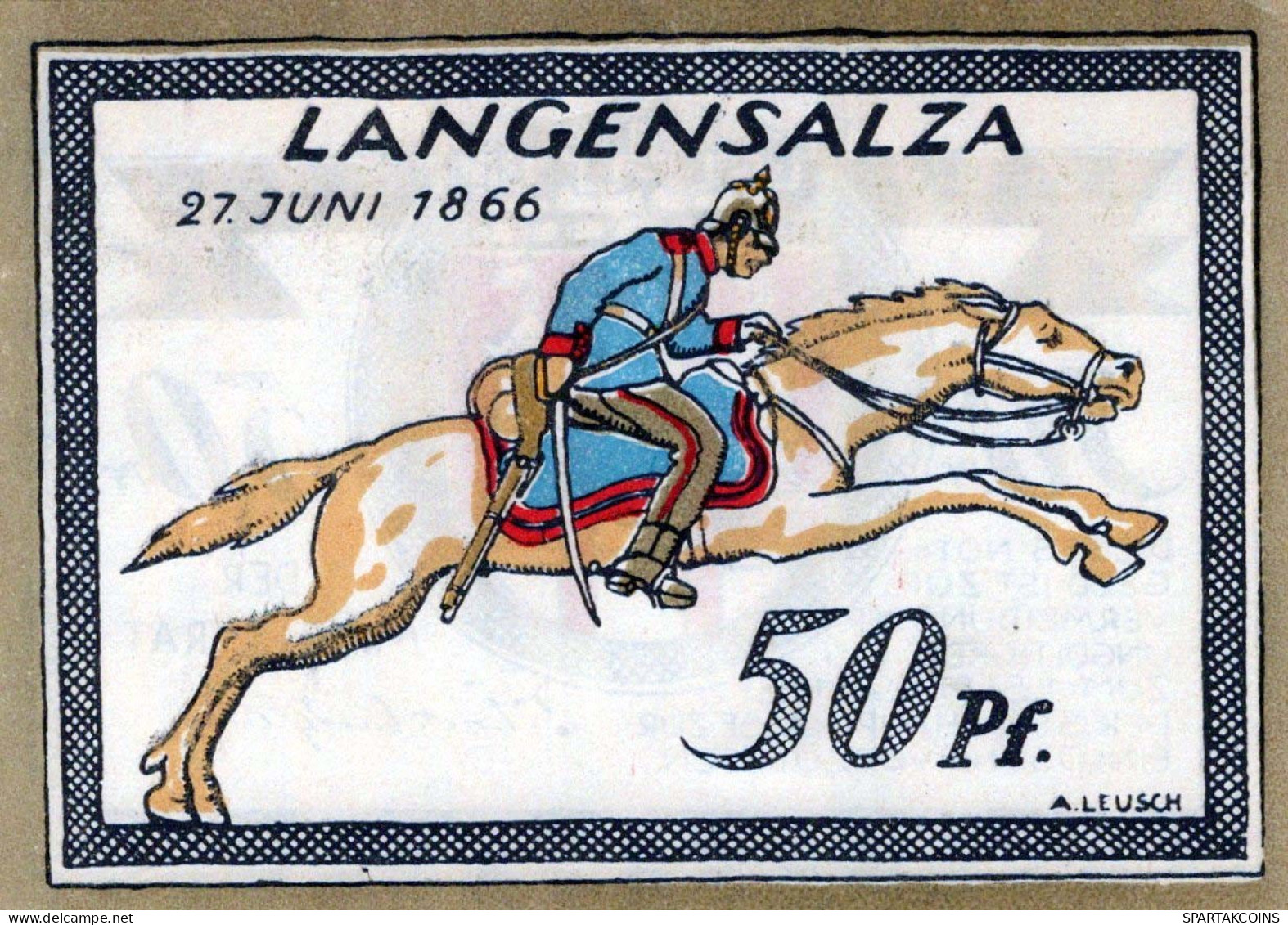 50 PFENNIG 1921 Stadt LANGENSALZA Saxony UNC DEUTSCHLAND Notgeld Banknote #PC014 - Lokale Ausgaben