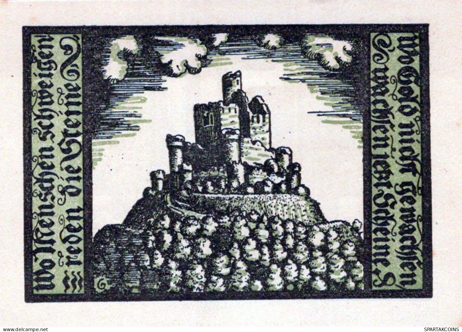 50 PFENNIG 1921 Stadt SCHALKAU Thuringia DEUTSCHLAND Notgeld Banknote #PD541 - [11] Emissioni Locali