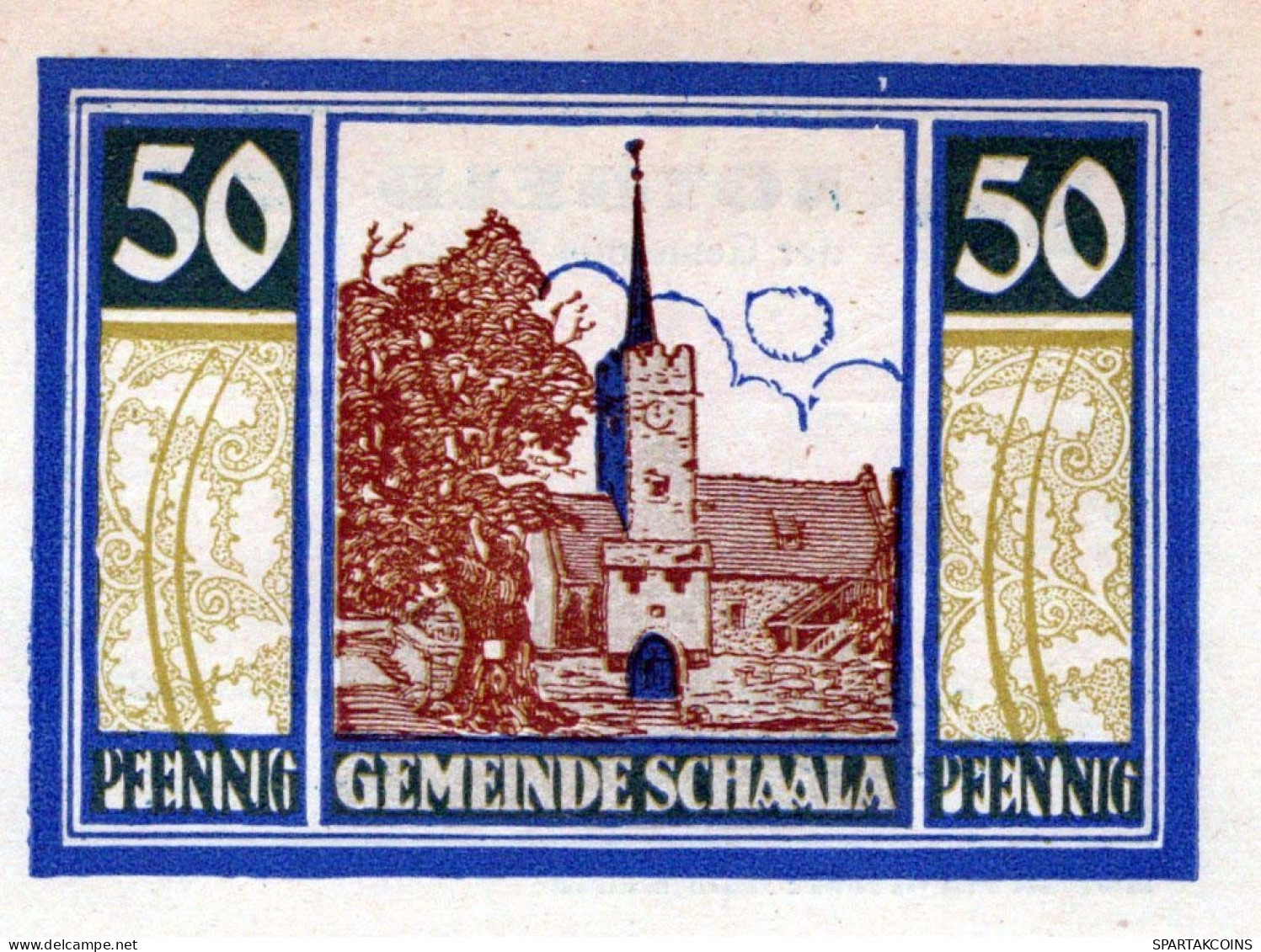 50 PFENNIG 1921 Stadt SCHAALA Thuringia UNC DEUTSCHLAND Notgeld Banknote #PH973 - [11] Emissioni Locali