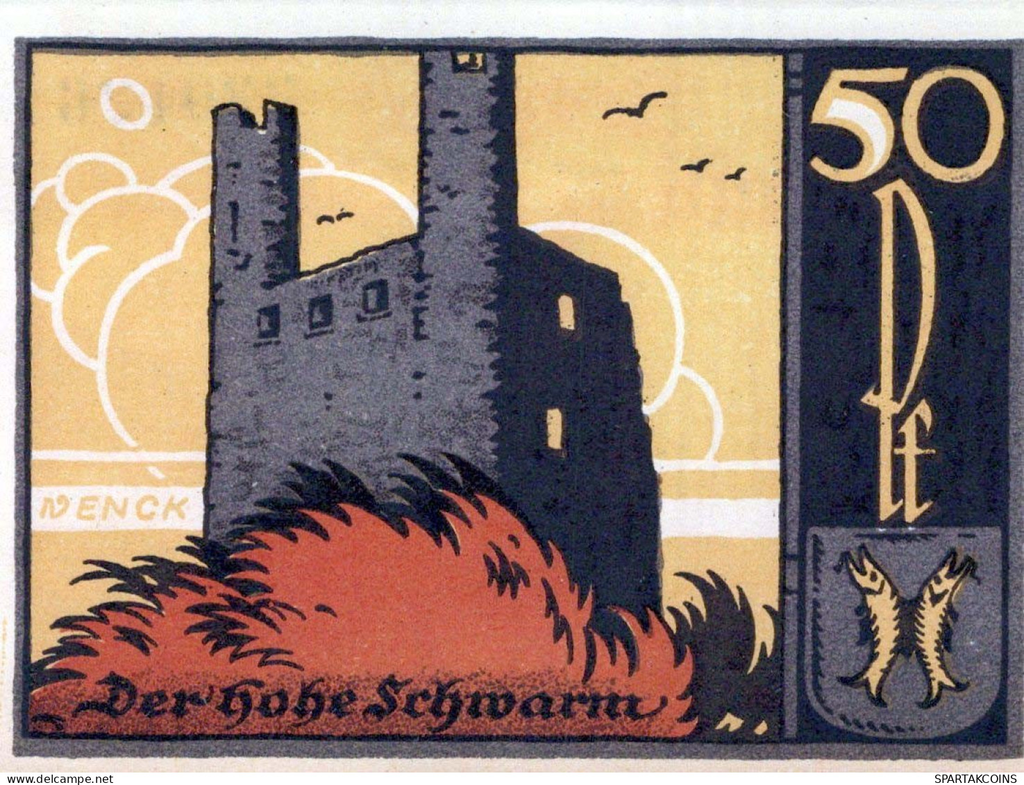 50 PFENNIG 1921 Stadt SAALFELD Thuringia DEUTSCHLAND Notgeld Banknote #PF908 - [11] Emissioni Locali