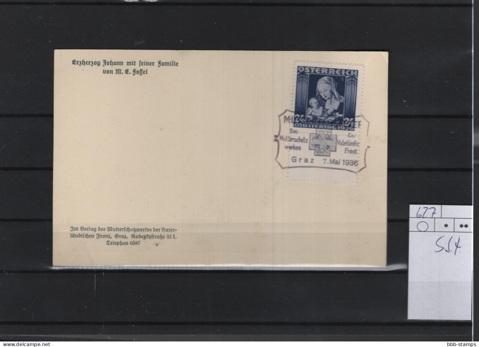 Österreich Michel Kat.Nr. 627 SSt - Storia Postale