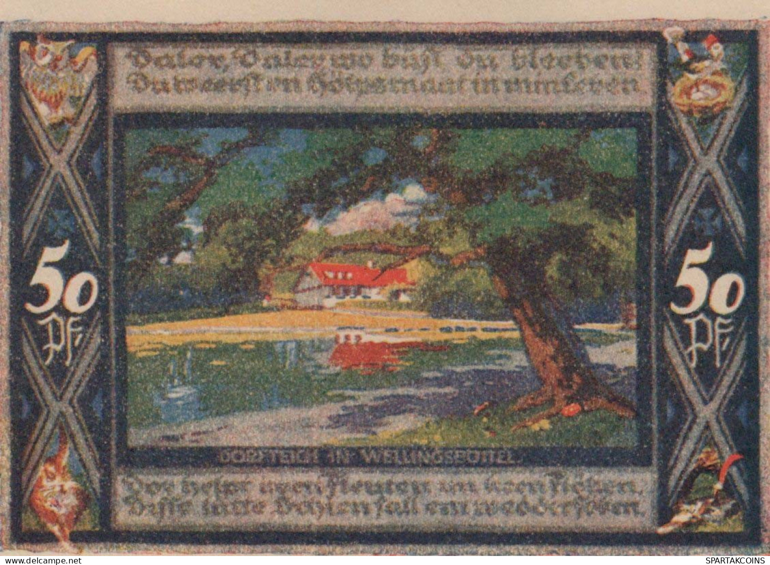 50 PFENNIG 1921 Stadt POPPENBÜTTEL Schleswig-Holstein DEUTSCHLAND Notgeld #PG171 - [11] Lokale Uitgaven