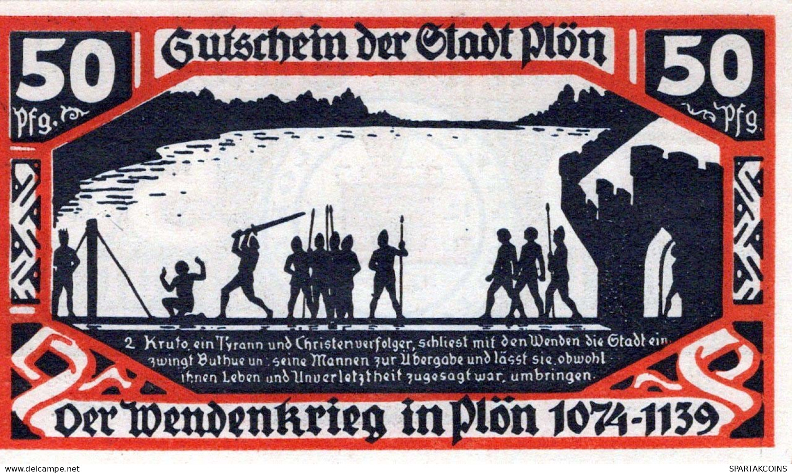50 PFENNIG 1921 Stadt PLÖN Schleswig-Holstein UNC DEUTSCHLAND Notgeld #PB612 - [11] Lokale Uitgaven
