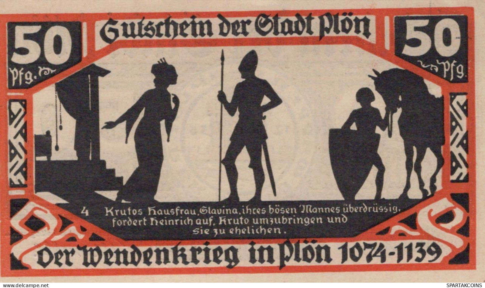 50 PFENNIG 1921 Stadt PLÖN Schleswig-Holstein UNC DEUTSCHLAND Notgeld #PB609 - [11] Lokale Uitgaven