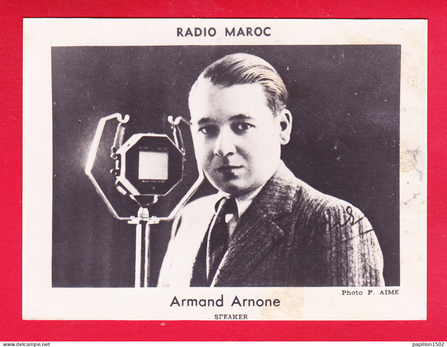 E-Maroc-352A37  Photo, Radio Maroc, Le Speaker Armand Arnone - Otros & Sin Clasificación