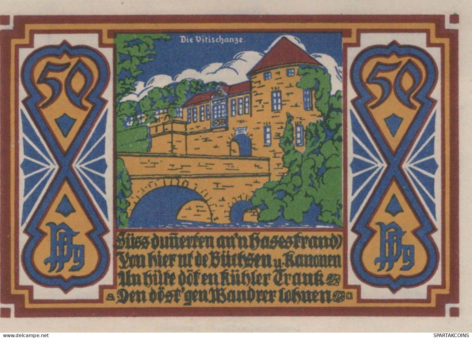 50 PFENNIG 1921 Stadt OSNABRÜCK Hanover UNC DEUTSCHLAND Notgeld Banknote #PI829 - [11] Local Banknote Issues