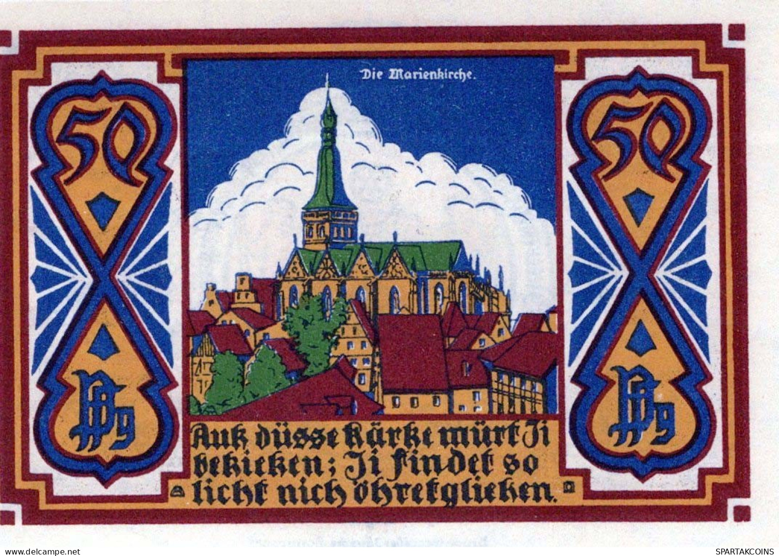 50 PFENNIG 1921 Stadt OSNABRÜCK Hanover UNC DEUTSCHLAND Notgeld Banknote #PI826 - [11] Local Banknote Issues