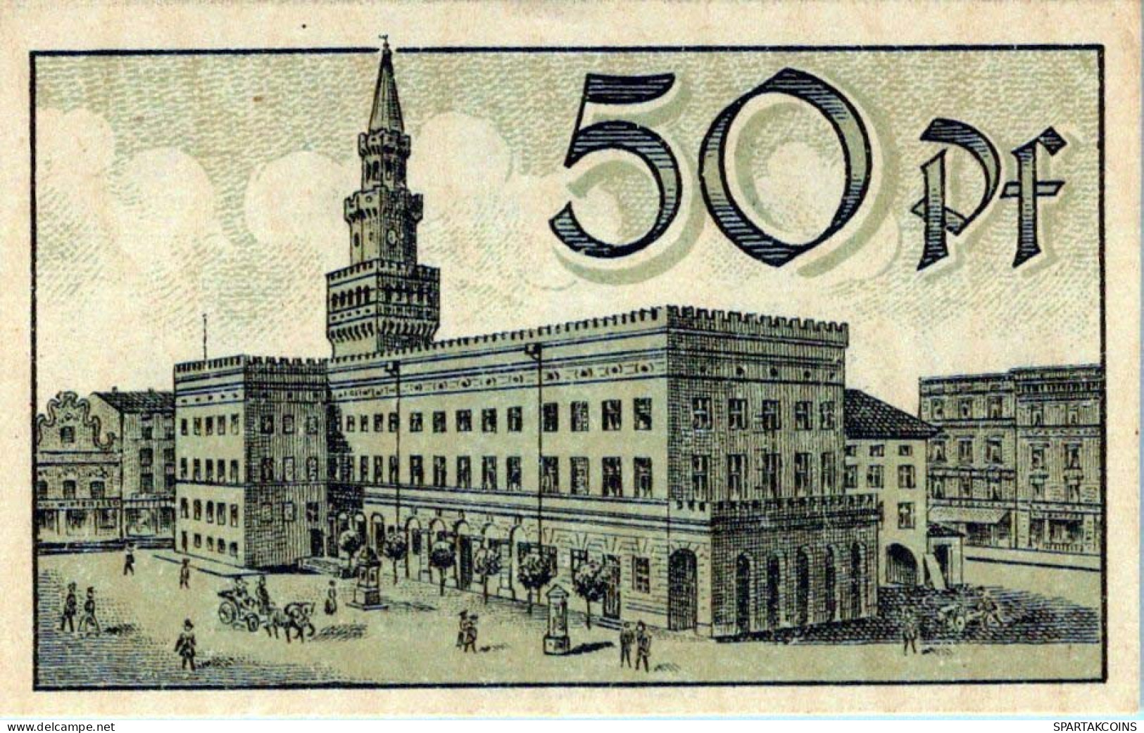 50 PFENNIG 1921 Stadt OPPELN Oberen Silesia UNC DEUTSCHLAND Notgeld #PH296 - [11] Local Banknote Issues