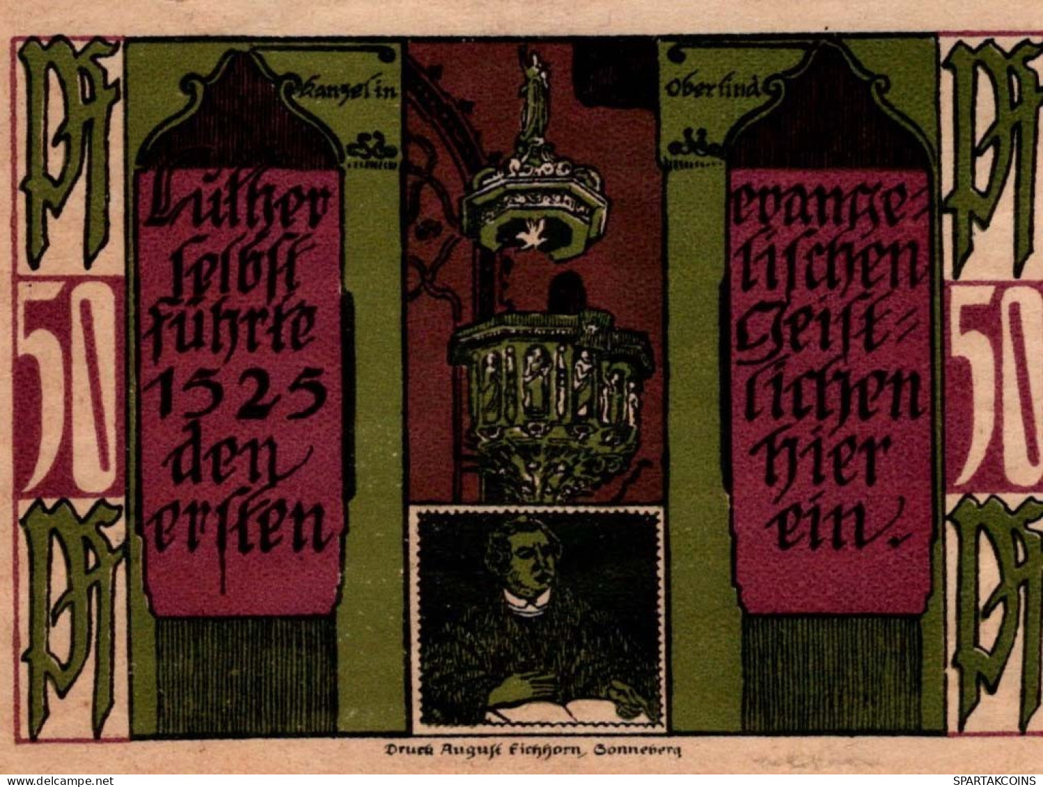 50 PFENNIG 1921 Stadt OBERLIND Thuringia DEUTSCHLAND Notgeld Banknote #PF413 - [11] Local Banknote Issues