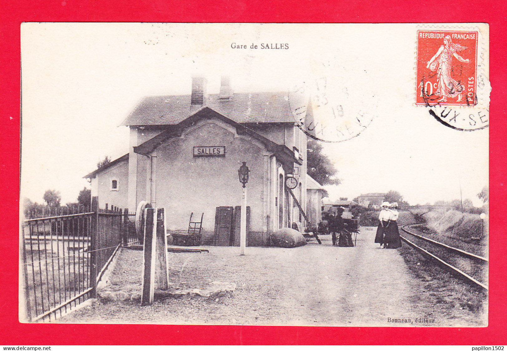 F-79-Salles-01Ph74  La Gare, Vue Sur Les Voies, Animation, Cpa BE - Sonstige & Ohne Zuordnung