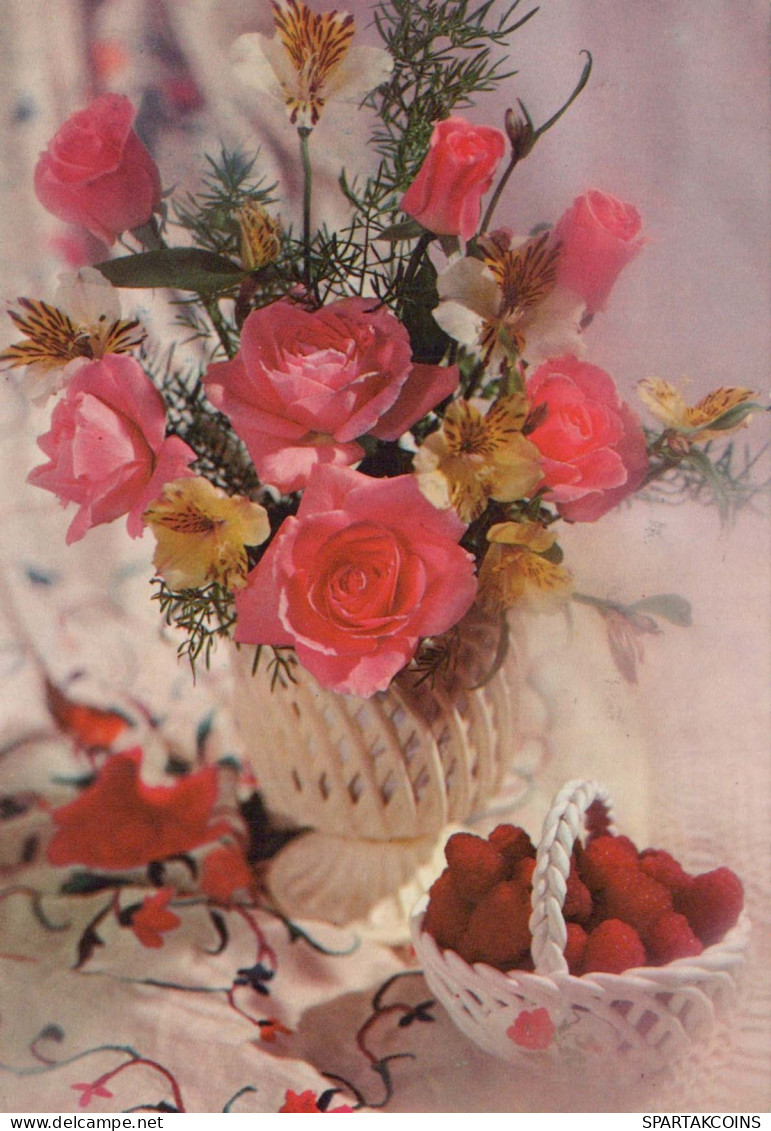 FLOWERS Vintage Postcard CPSM #PAS620.GB - Flores