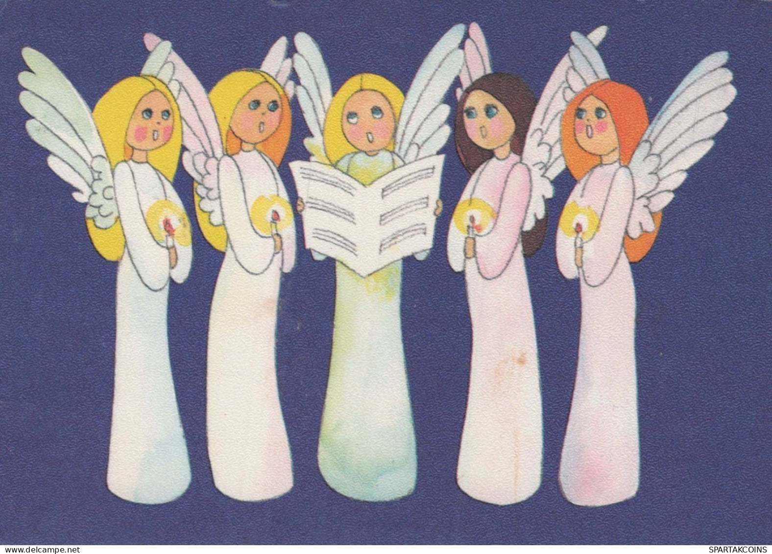 ANGEL Happy New Year Christmas Vintage Postcard CPSM #PAS743.GB - Angeli