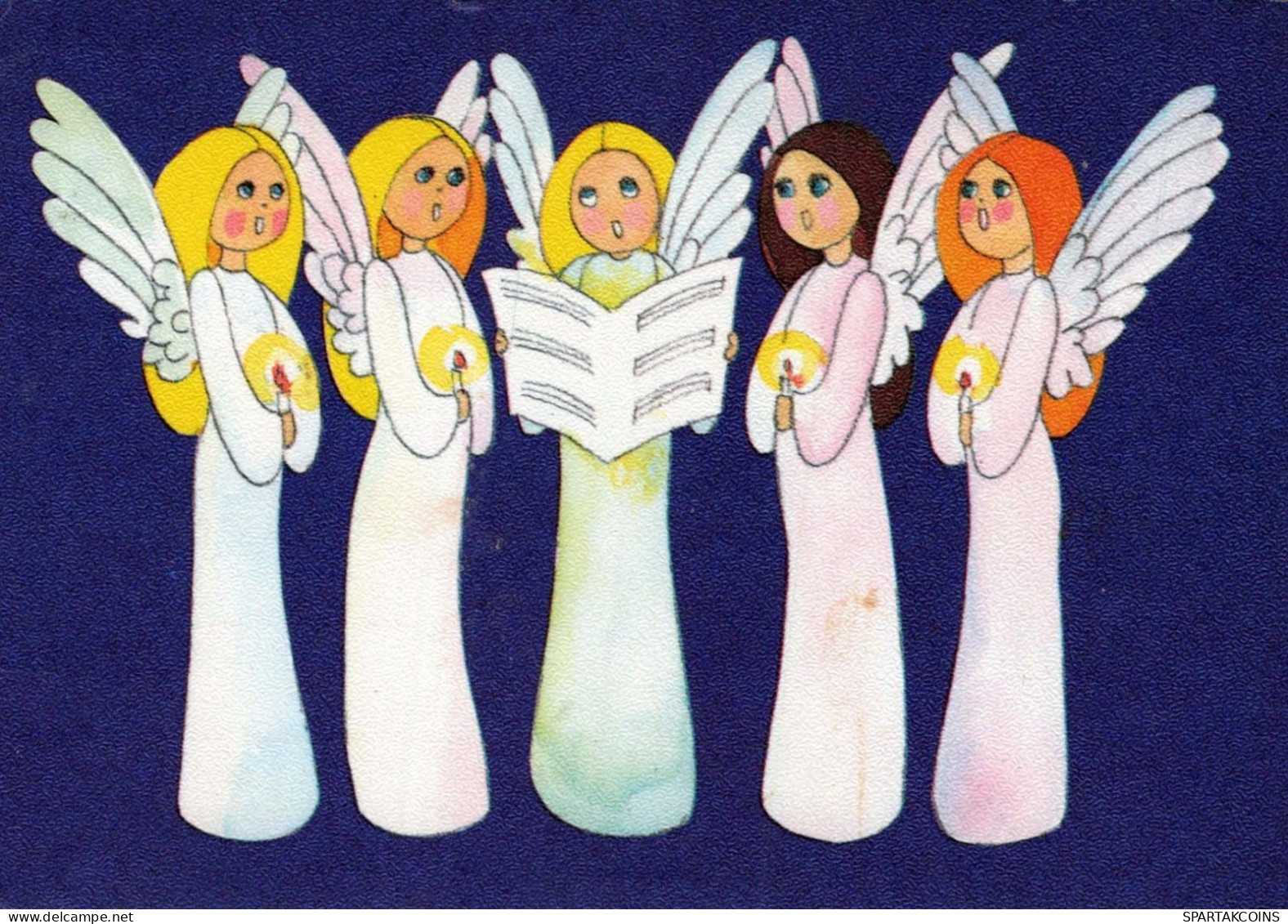 ANGEL Happy New Year Christmas Vintage Postcard CPSM #PAS743.GB - Angeli
