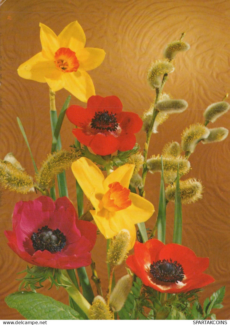 FLOWERS Vintage Postcard CPSM #PAR054.GB - Flores