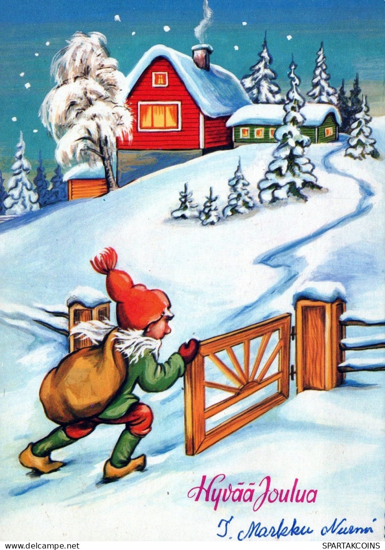 SANTA CLAUS CHRISTMAS Holidays Vintage Postcard CPSM #PAK423.GB - Santa Claus