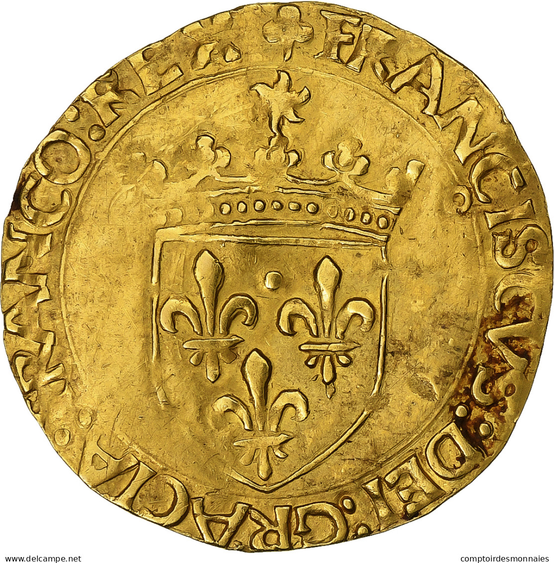 France, François Ier, Écu D'or Au Soleil, 1519-1540, Toulouse, Or, TB+ - 1515-1547 François 1er