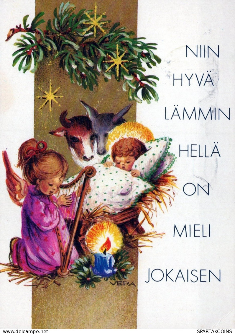 ANGEL CHRISTMAS Holidays Vintage Postcard CPSM #PAH737.GB - Angeli