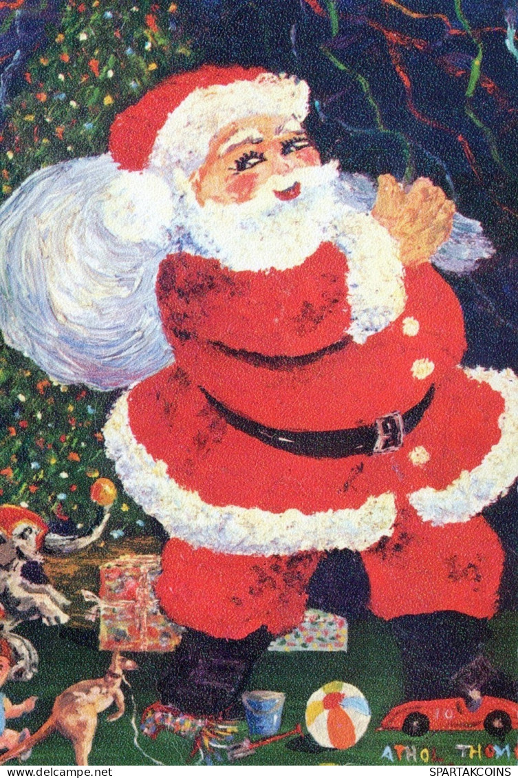 SANTA CLAUS CHRISTMAS Holidays Vintage Postcard CPSM #PAJ711.GB - Santa Claus