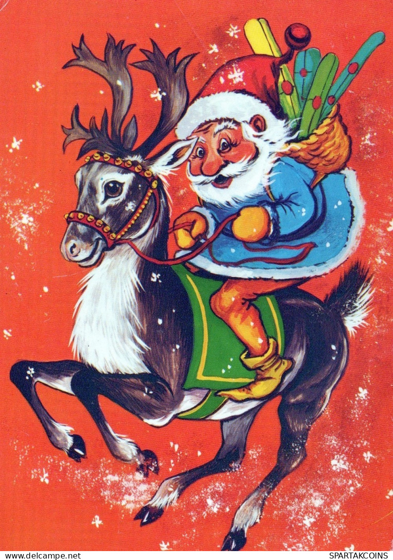 SANTA CLAUS CHRISTMAS Holidays Vintage Postcard CPSM #PAJ921.GB - Santa Claus