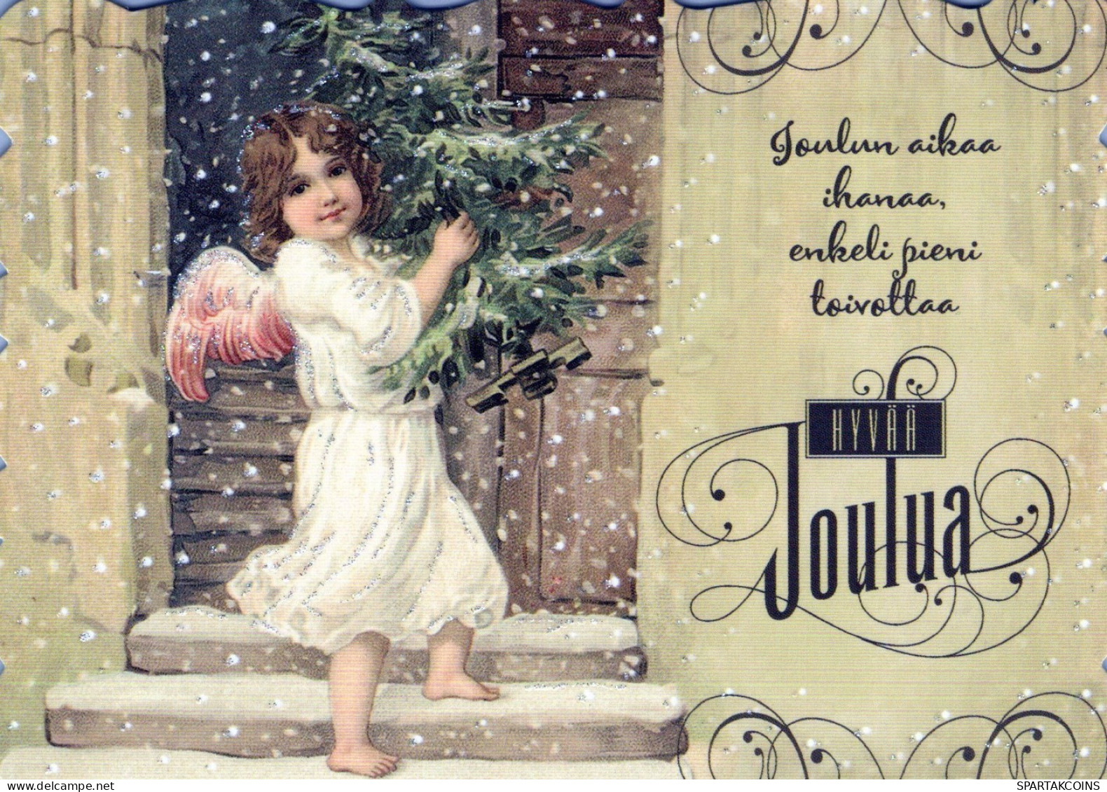 ANGEL CHRISTMAS Holidays Vintage Postcard CPSM #PAH557.GB - Engel