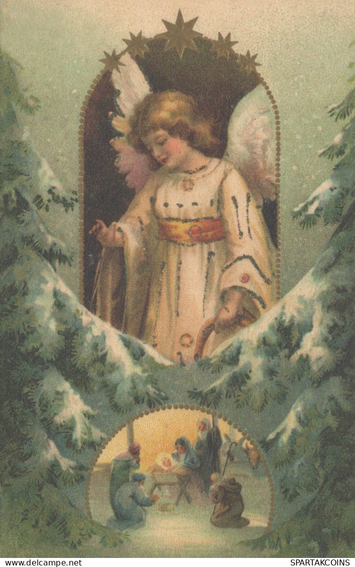 ANGEL CHRISTMAS Holidays Vintage Postcard CPSMPF #PAG735.GB - Engel