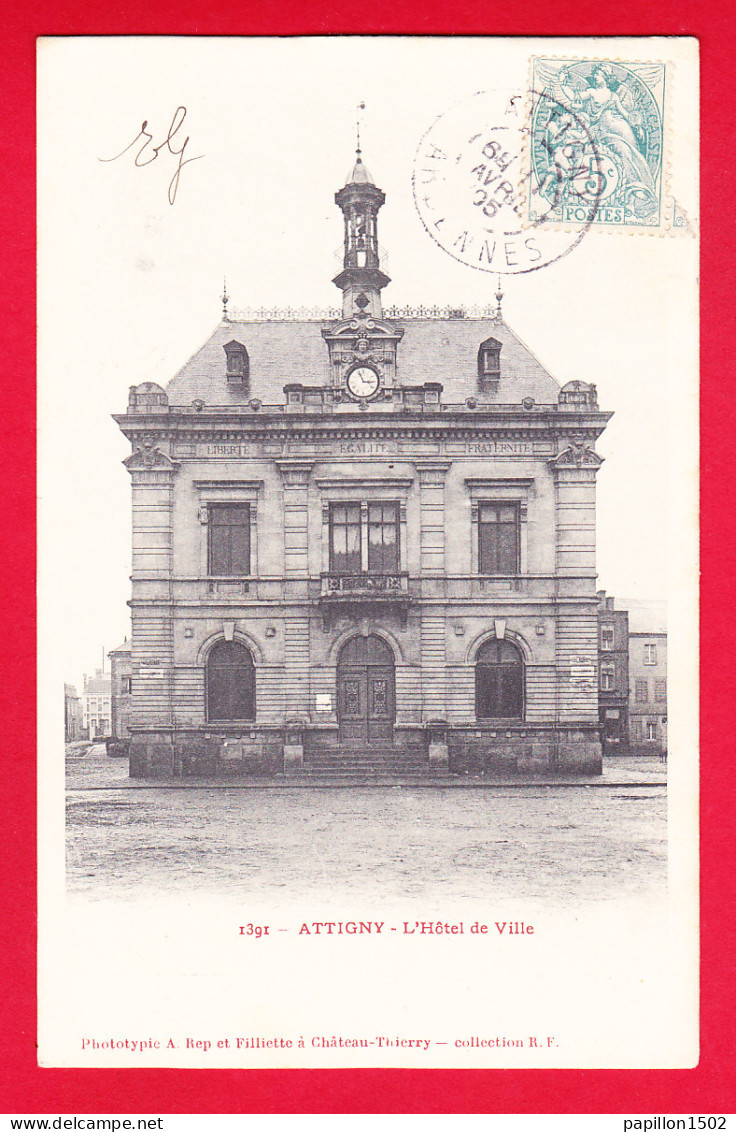 F-08-Attigny-04P82   L'hôtel De Ville, Cpa Précurseur BE - Attigny