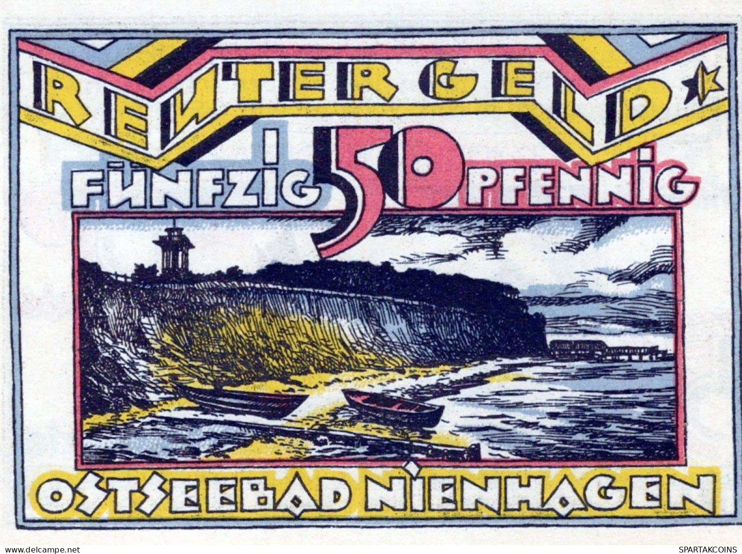 50 PFENNIG 1922 Stadt NIENHAGEN Mecklenburg-Schwerin DEUTSCHLAND Notgeld #PJ143 - [11] Local Banknote Issues