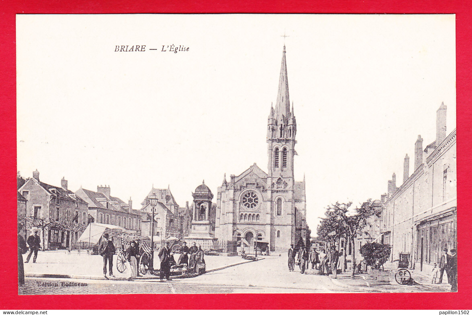 F-45-Briare-04P82  L'église De La Ville, Animation, Cpa BE - Briare