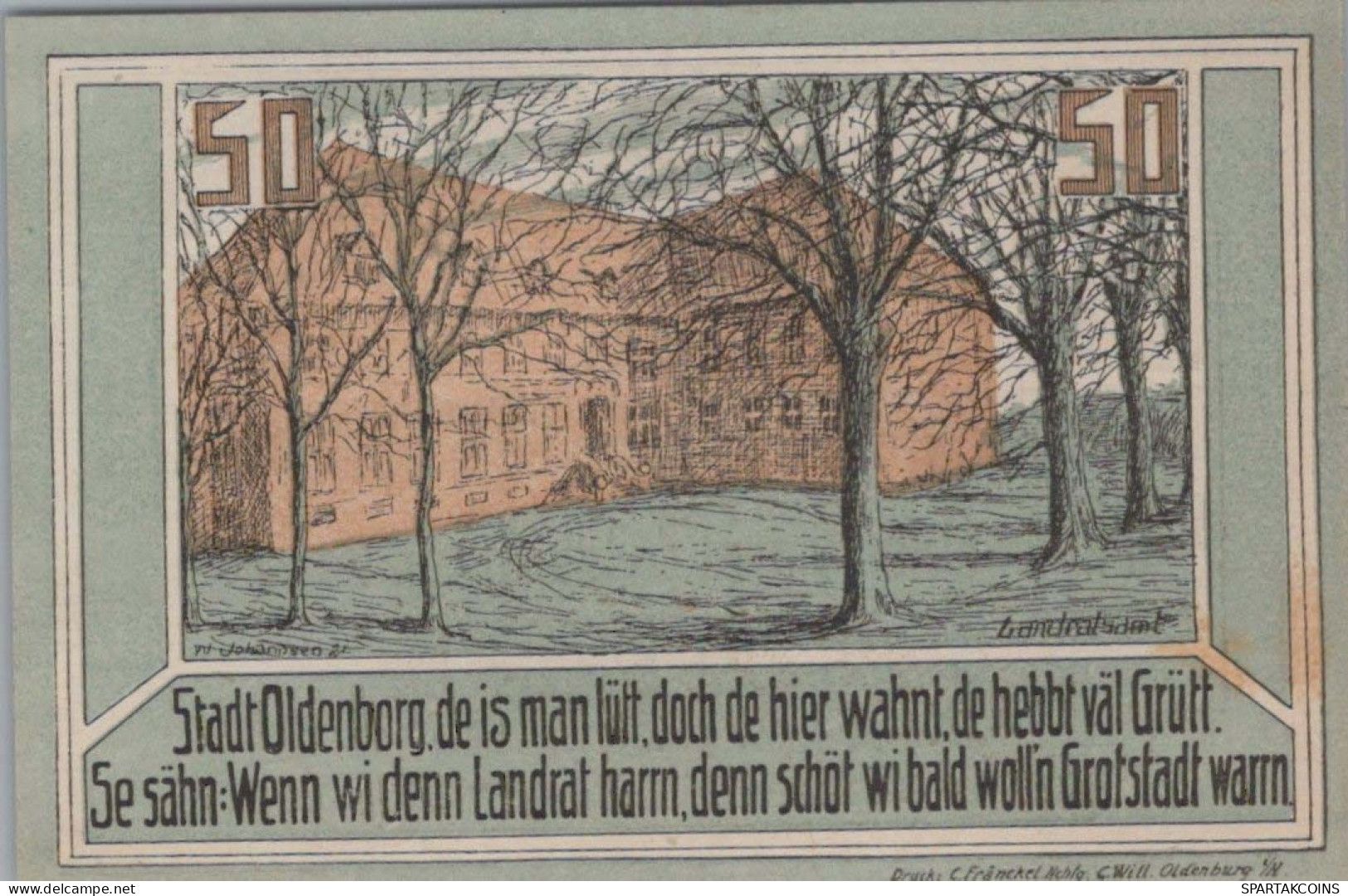 50 PFENNIG 1922 Stadt OLDENBURG IN HOLSTEIN Schleswig-Holstein DEUTSCHLAND #PF429 - [11] Local Banknote Issues