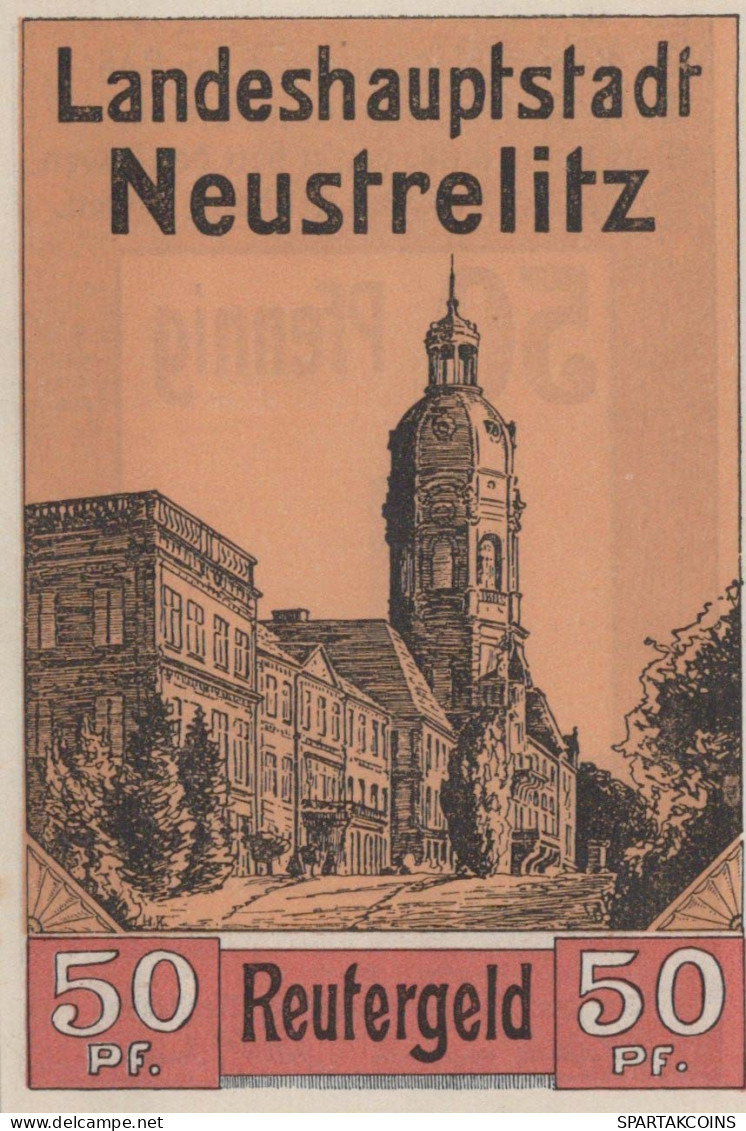 50 PFENNIG 1922 Stadt NEUSTRELITZ Mecklenburg-Strelitz DEUTSCHLAND #PJ158 - [11] Emissions Locales