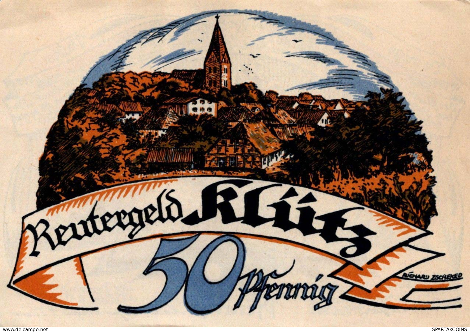 50 PFENNIG 1922 Stadt KLÜTZ Mecklenburg-Schwerin DEUTSCHLAND Notgeld #PG376 - [11] Local Banknote Issues