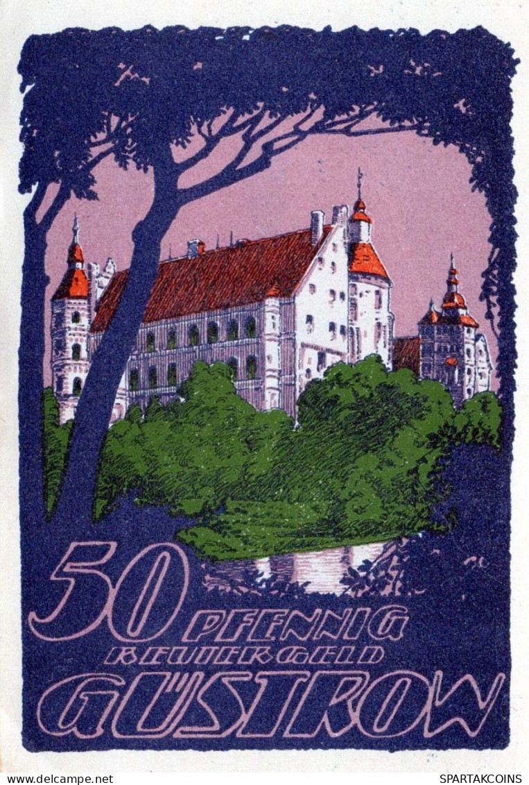 50 PFENNIG 1922 Stadt GÜSTROW Mecklenburg-Schwerin DEUTSCHLAND Notgeld #PG377 - [11] Local Banknote Issues