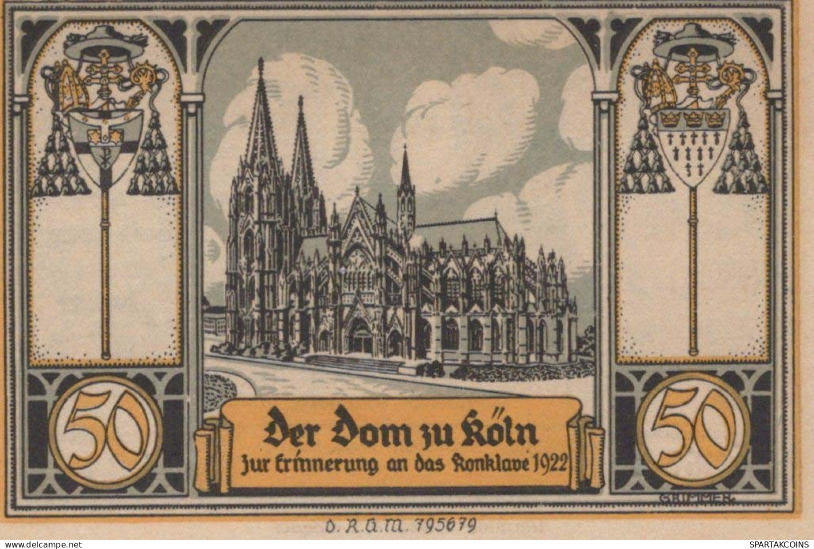 50 PFENNIG 1922 Stadt GLOGAU Niedrigeren Silesia UNC DEUTSCHLAND Notgeld #PC974 - [11] Local Banknote Issues