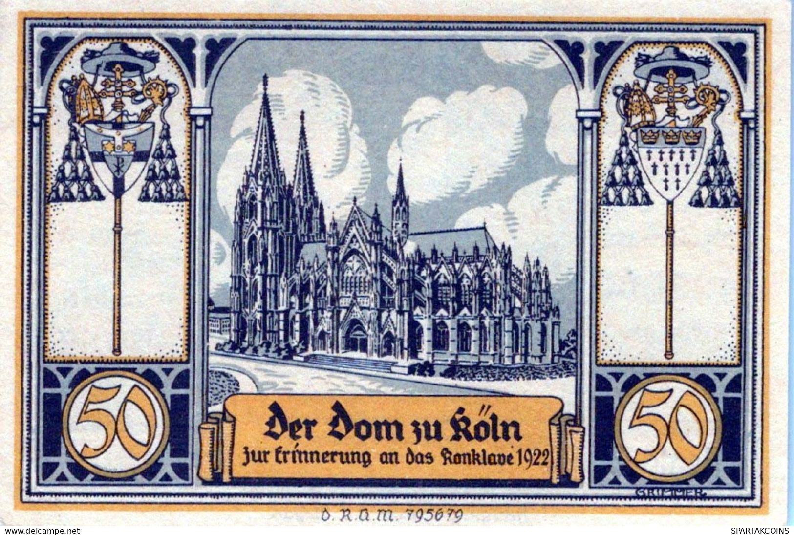 50 PFENNIG 1922 Stadt GLOGAU Niedrigeren Silesia UNC DEUTSCHLAND Notgeld #PC969 - [11] Local Banknote Issues