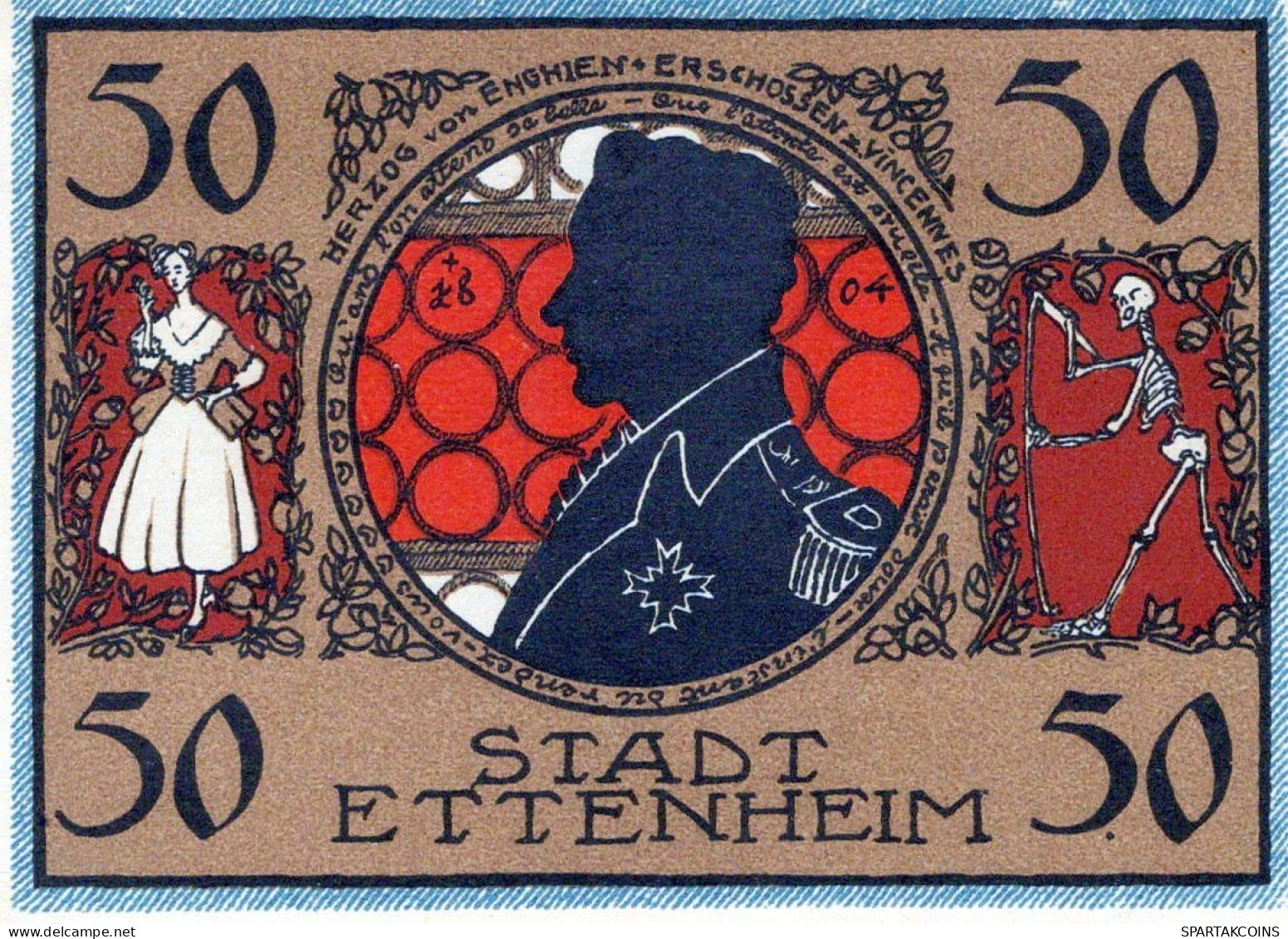 50 PFENNIG 1922 Stadt ETTENHEIM Baden UNC DEUTSCHLAND Notgeld Banknote #PA559 - [11] Local Banknote Issues