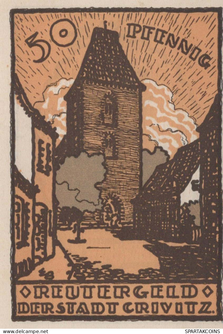 50 PFENNIG 1922 Stadt CRIVITZ Mecklenburg-Schwerin UNC DEUTSCHLAND #PA410 - [11] Emissions Locales